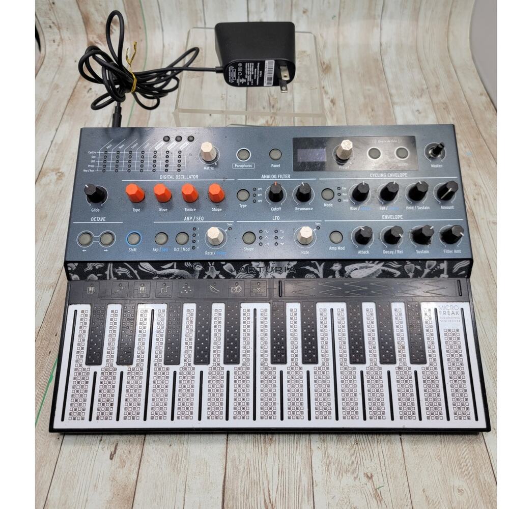 Arturia MicroFreak 25-Key Hybrid Synthesizer Keyboard W/ Power Supply